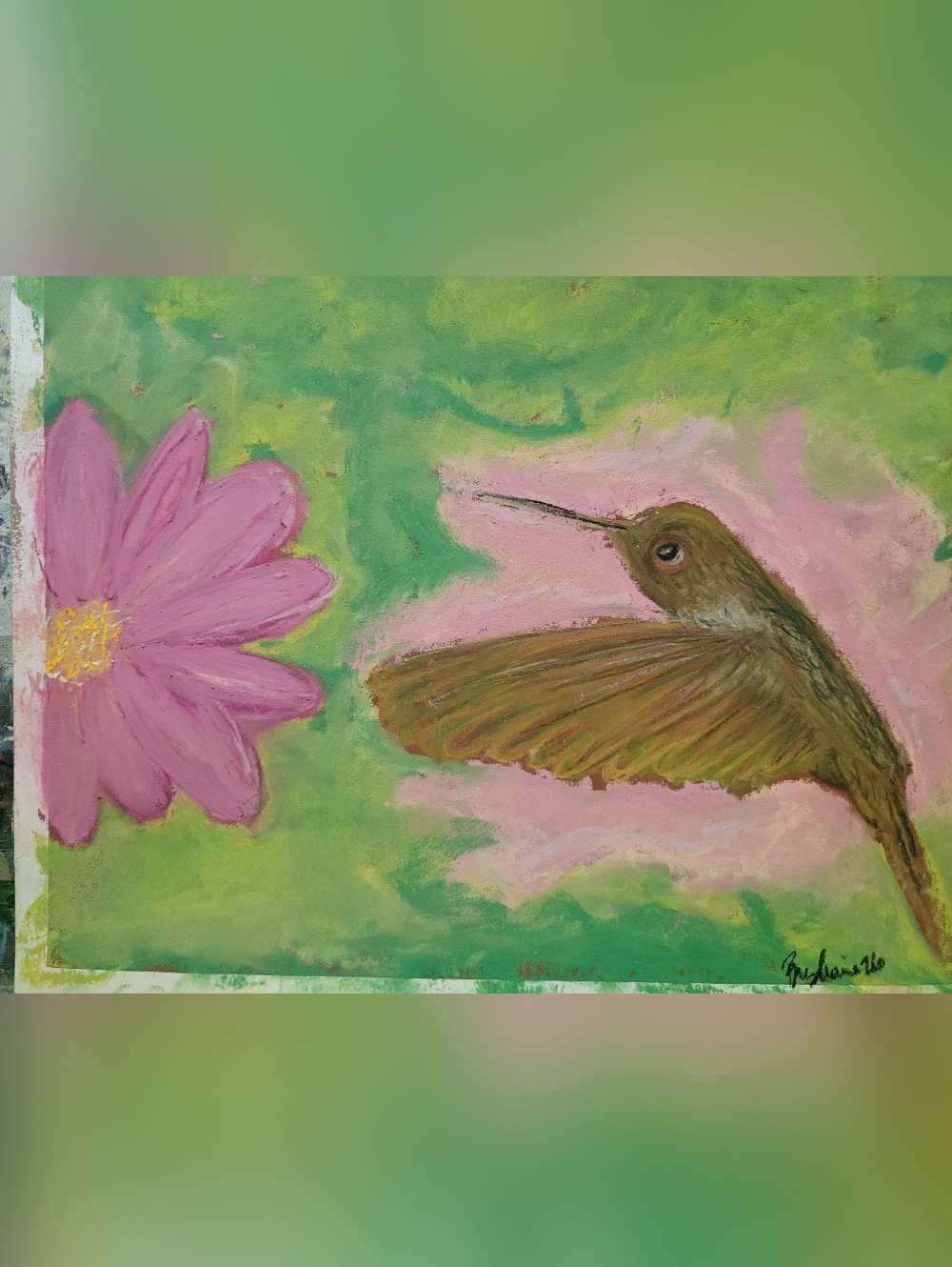 "Hummingbird Joy"
Original Unframed Artwork
Soft Pastel on Pastel Paper
9 X 12 - Picture 3 of 3